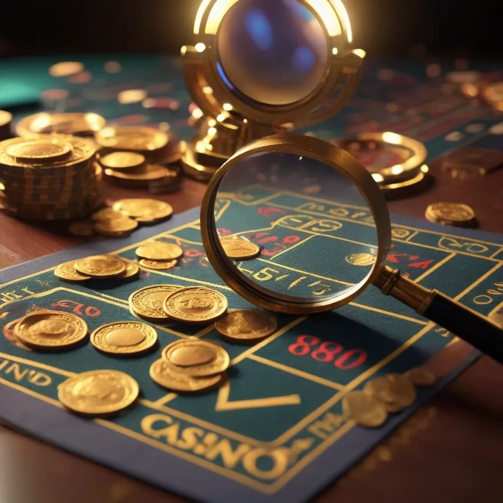 Casino Fine Print Close-up